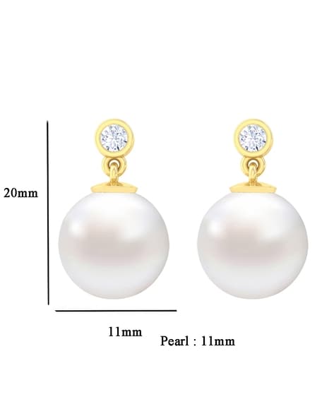 Baroque Cultured Pearl Drop Earrings, 14K Yellow Gold