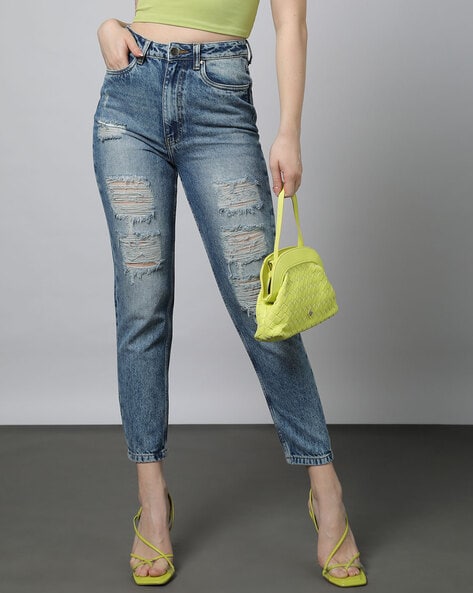 Lesson Regular Ladies ripped Jeans at Rs 460/piece in Delhi | ID:  23338914548