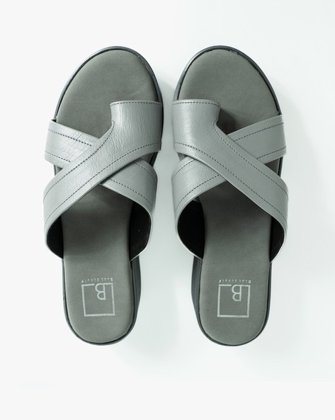 Gray 2024 platform sandals