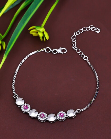 Buy Silver-Toned Bracelets & Bangles for Women by Ferosh Online | Ajio.com