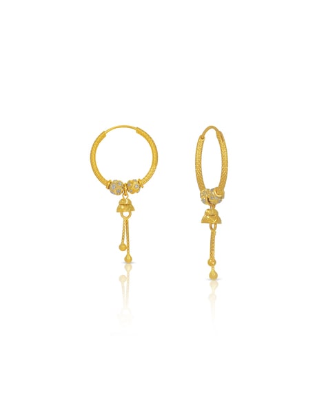 Bhima Jewellers 22K Yellow Gold Earrings for Women, 4.45g : Amazon.in:  Jewellery