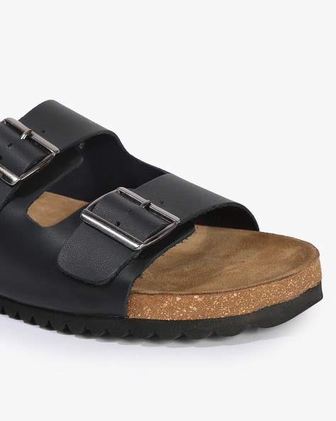 Men Double Strap Leather Sandals