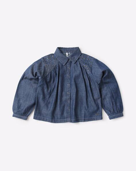 Buy Blue Tops Tunics for Girls by Pepe Jeans Online