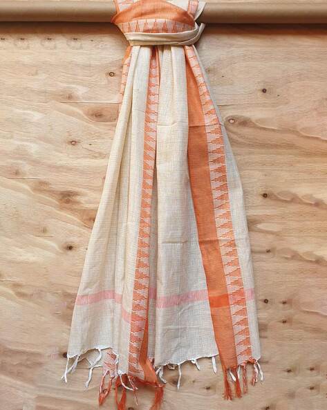 Handloom Cotton Dupatta with Fringes Price in India