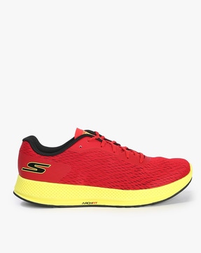 Skechers red 2025 running shoes