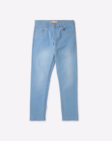 Boys Lightly Washed Regular Fit Jeans