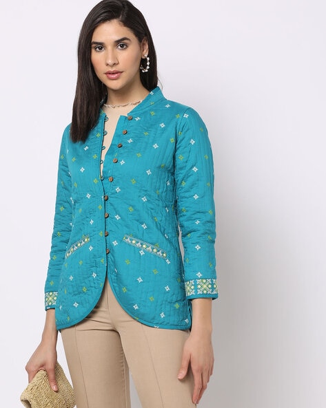 Shishir Bahaar Ajrakh Quilted Reversible Jacket – InduBindu