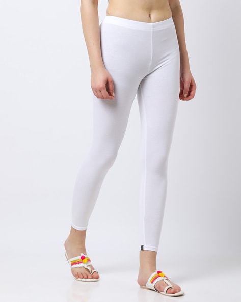 Collection 120+ white ankle length leggings latest