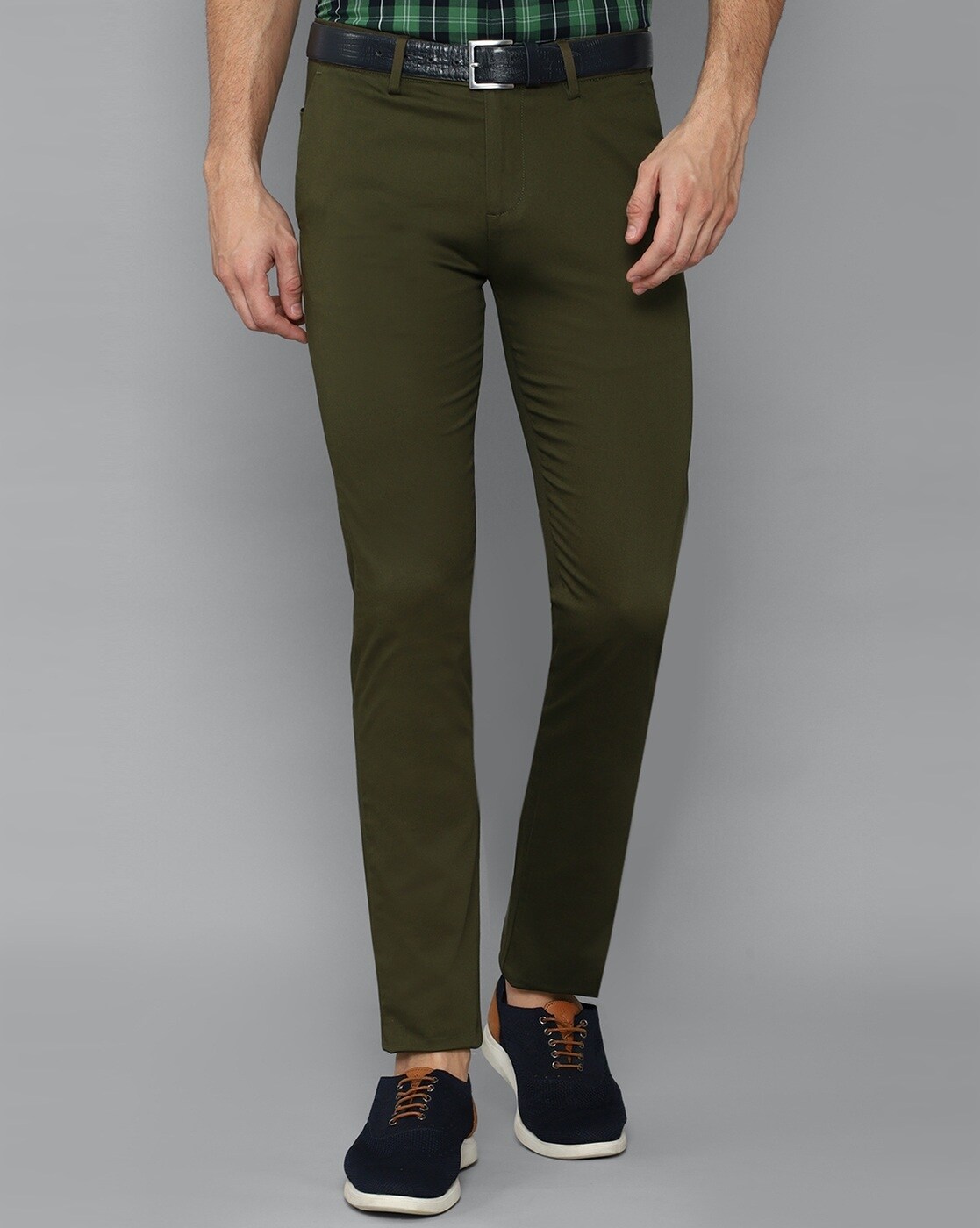 Buy ALLEN SOLLY Solid Polyester Slim Fit Mens Casual Trousers  Shoppers  Stop