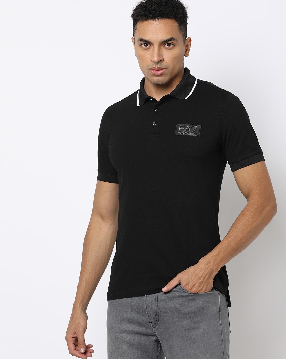 Buy Black Tshirts for Men by EA7 Emporio Armani Online Ajio