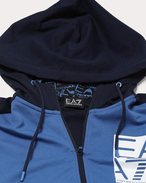 Ea7 navy best sale hoodie