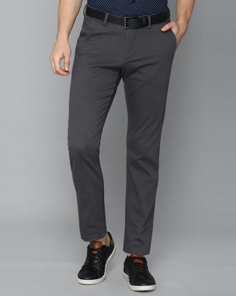 Buy Men Khaki Slim Fit Solid Casual Trousers Online  675872  Allen Solly