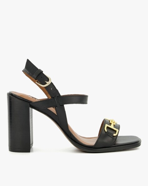 Dune black 2024 block heel sandals