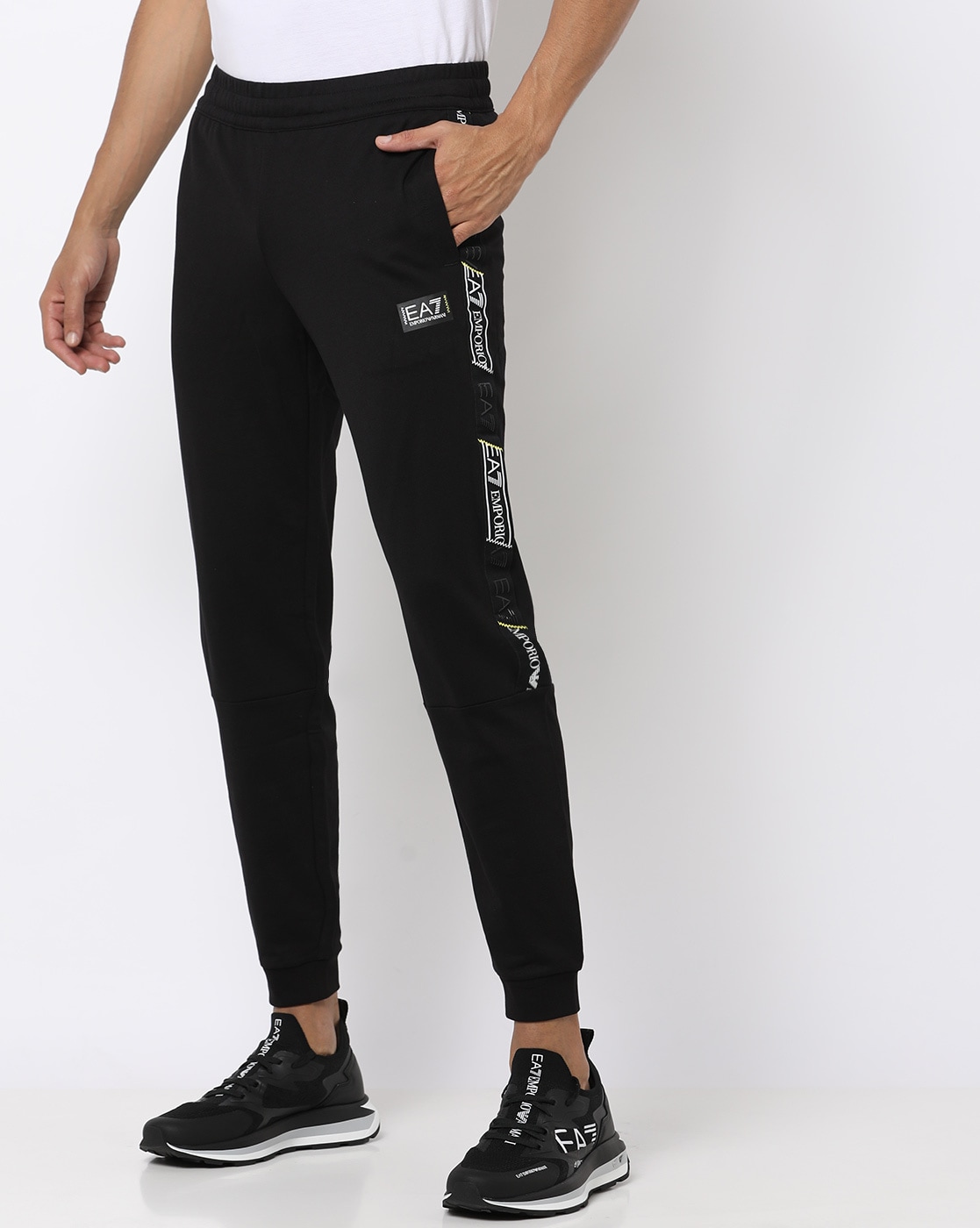 Buy Black Track Pants for Men by EA7 Emporio Armani Online | Ajio.com