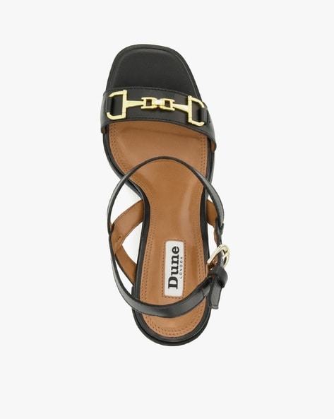 Buy Black Heeled Sandals for Women by Dune London Online Ajio