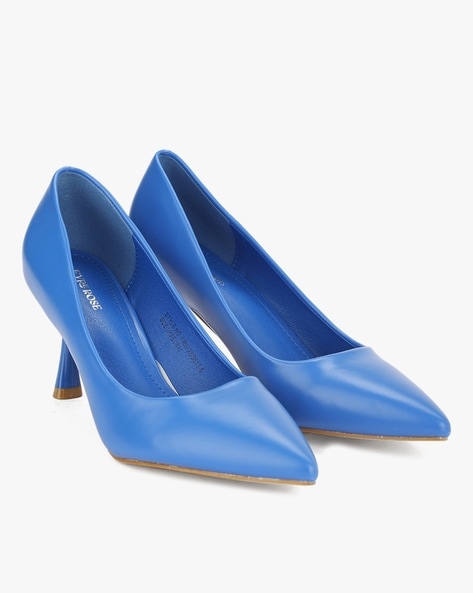 Blue pointed hotsell toe pumps