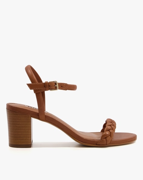 Leather low heel online sandals