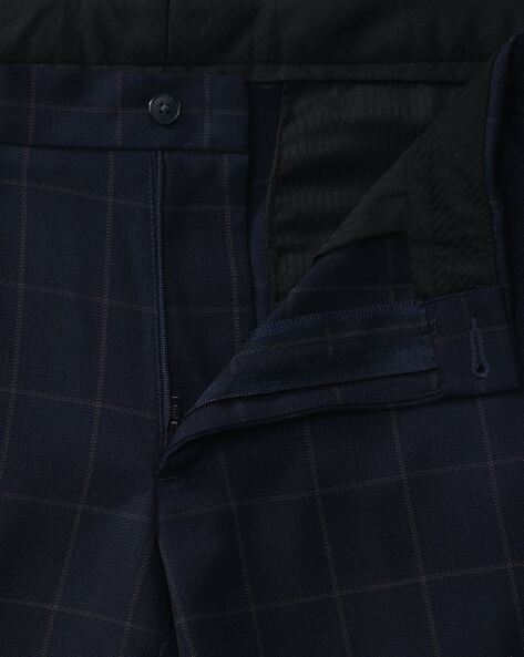 House of Cavani Bond Navy Check Trousers - Clothing from House Of Cavani UK