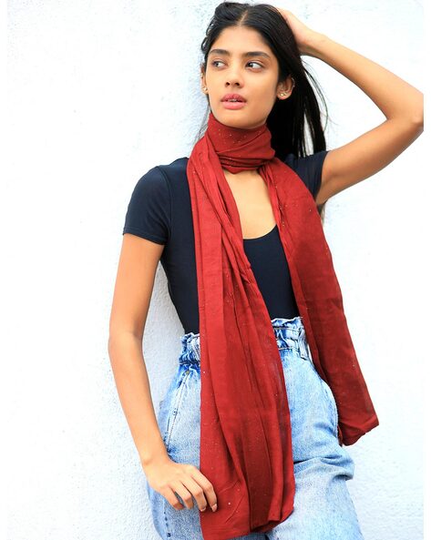 Embellished Viscose Scarf Price in India