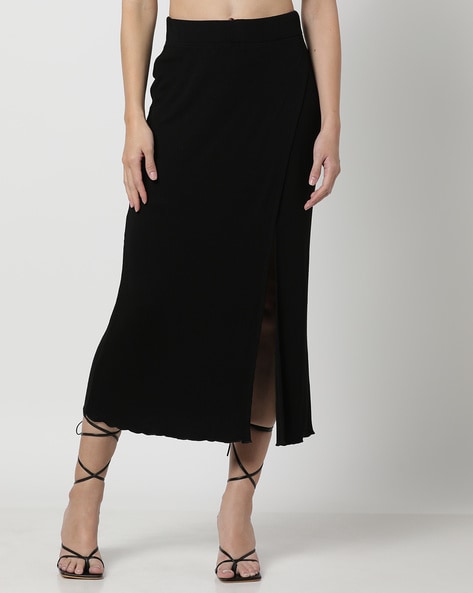 Black wrap clearance around skirt online