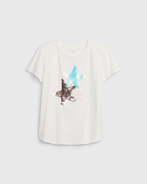 Buy Off White Tshirts for Girls by Gap Kids Online Ajio