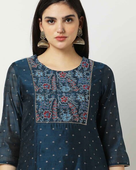 Printed Kurta Set with Dupatta