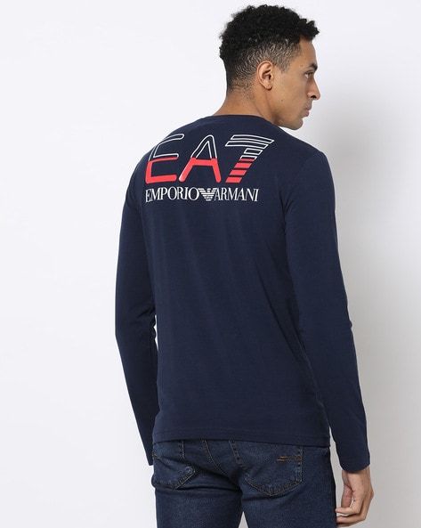 Armani long sleeve t on sale shirts