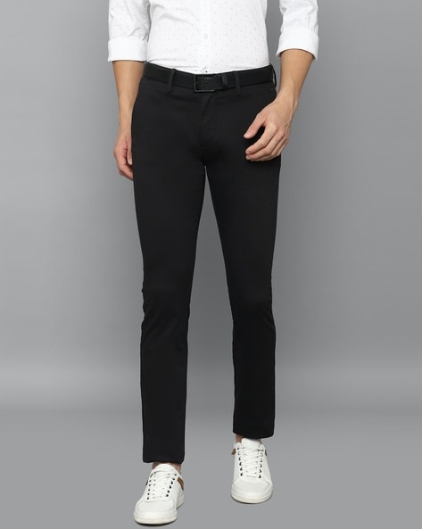 Buy Louis Philippe Men Green Solid Casual Track Pants online