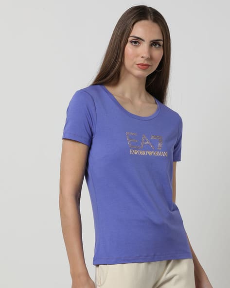 Buy Blue Tshirts for Women by EA7 Emporio Armani Online