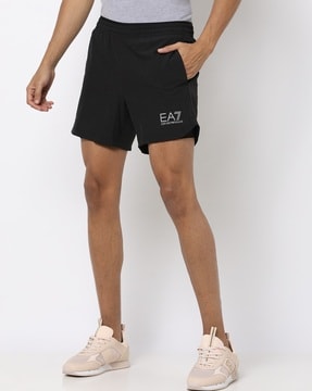 Buy Black Shorts 3 4ths for Men by EA7 Emporio Armani Online