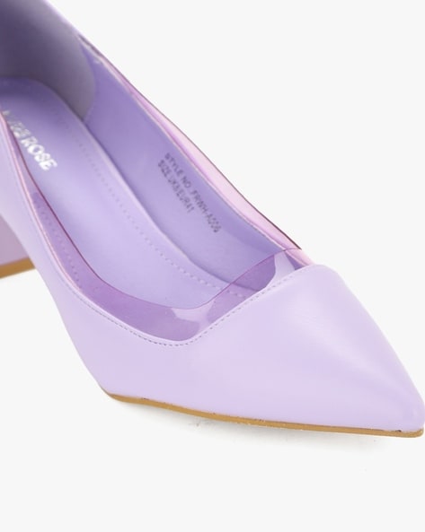 Lilac chunky heels hotsell