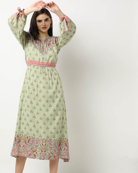 Buy Green Dresses for Women by LABEL RITU KUMAR Online | Ajio.com