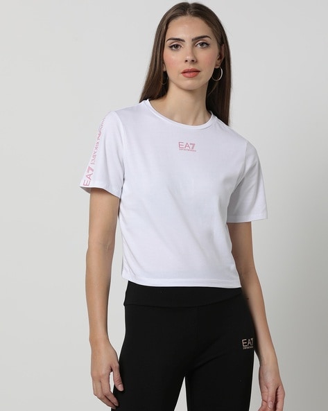 Armani ea7 white t shirt best sale