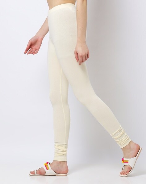 Women Ankle Length Leggings Ecru – De Moza