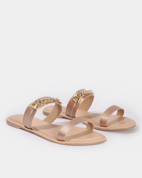 Rose Gold Rhinestone Strap Sandals · Filly Flair