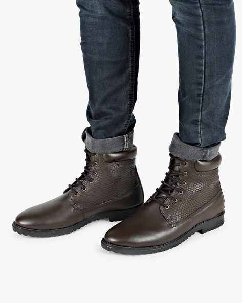 Mens brown store boots uk