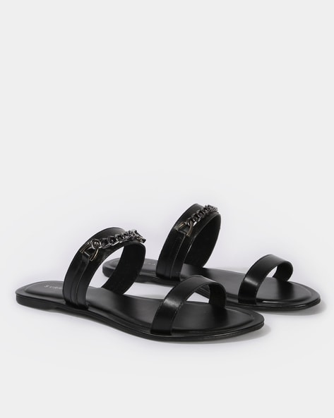Buy Black Flat Sandals for Women by XE LOOKS Online | Ajio.com