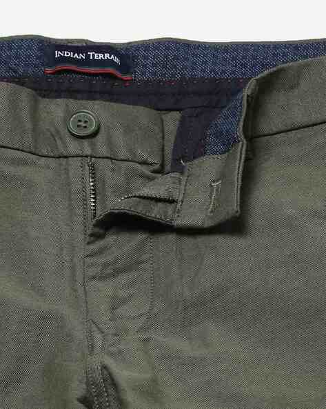 Buy INDIAN TERRAIN Mens Flat Front Slim Fit Stripe Corduroy Trouser   Shoppers Stop