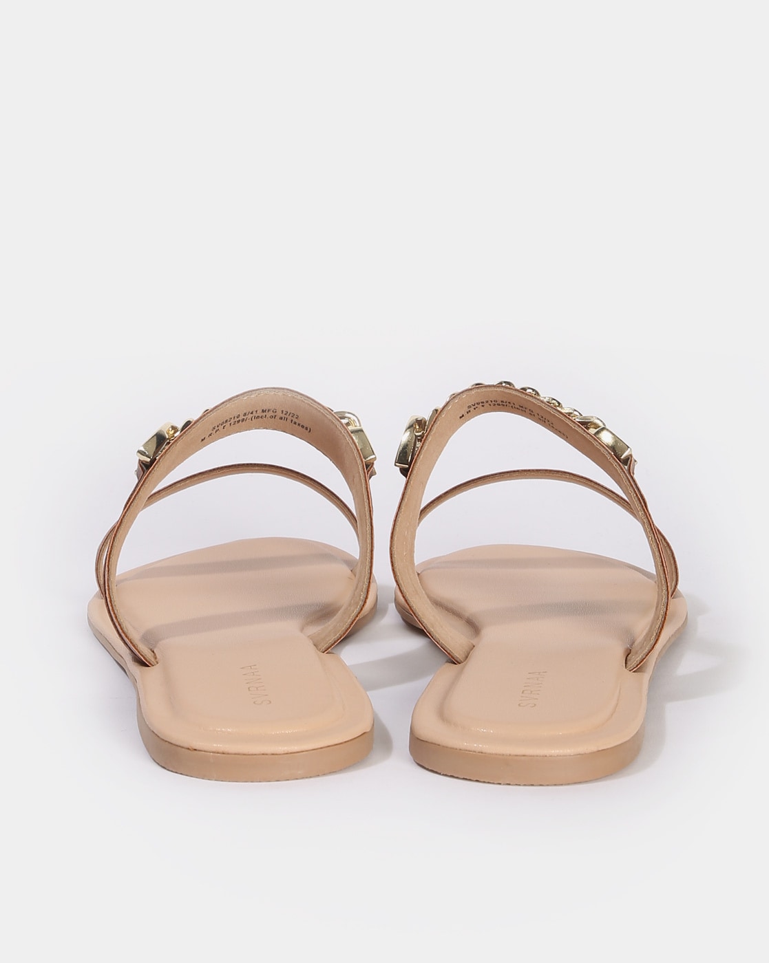 Black Strap Basic Simple Flats Sandals – JiHa.