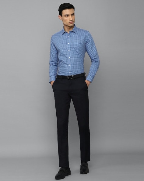 Buy Louis Philippe Black Trousers Online - 805374