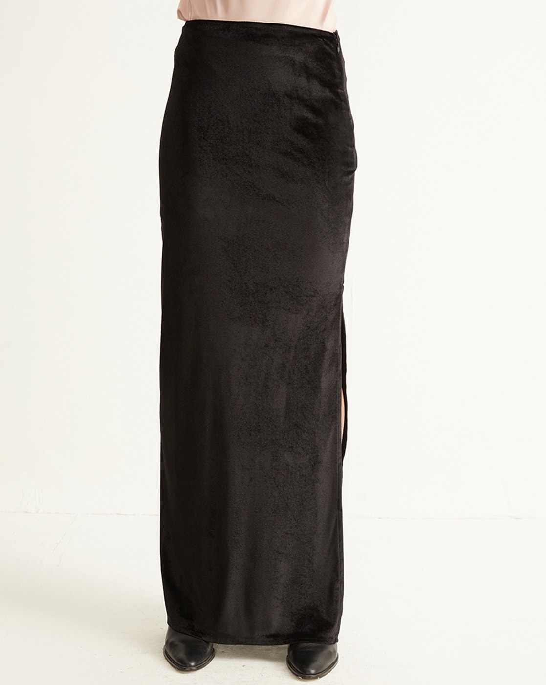 Buy Red Velvet Solid Maxi Skirt For Women by Shorshe Clothing Online at Aza  Fashions.