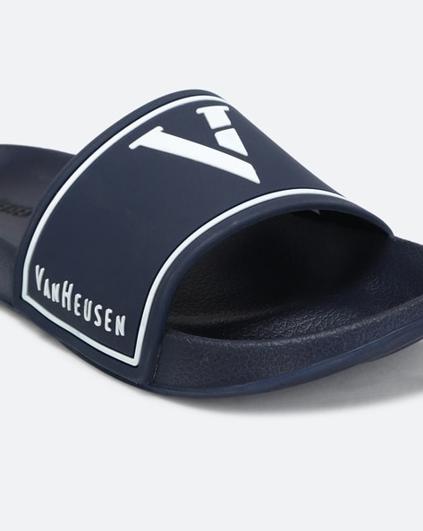 Buy Navy Flip Flop Slippers for Men by VAN HEUSEN Online Ajio