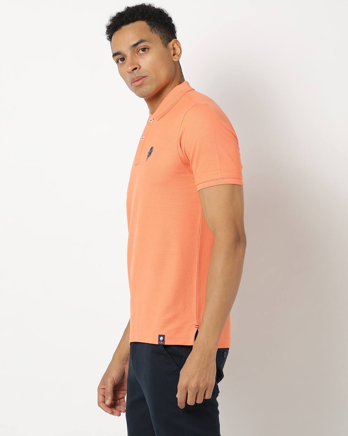 あな logo embroidery pleats polo op Light Parrot Embroidery Logo with Half Sleeve, Imported Polo