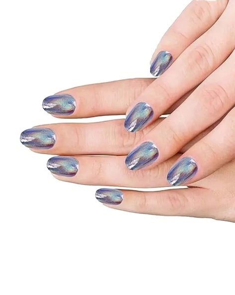 Fofosbeauty 24 pcs Fake Nails, Press On Nails Designs 2023, Square Light  Blue French With Stones Shining - Walmart.com