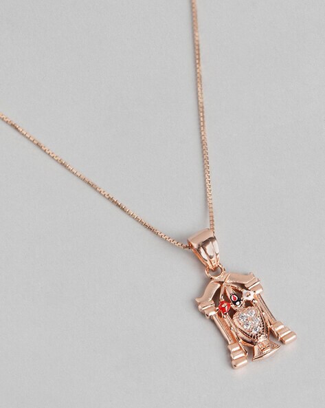 Rose Gold St Christopher's Personalised Necklace | Engravers Guild