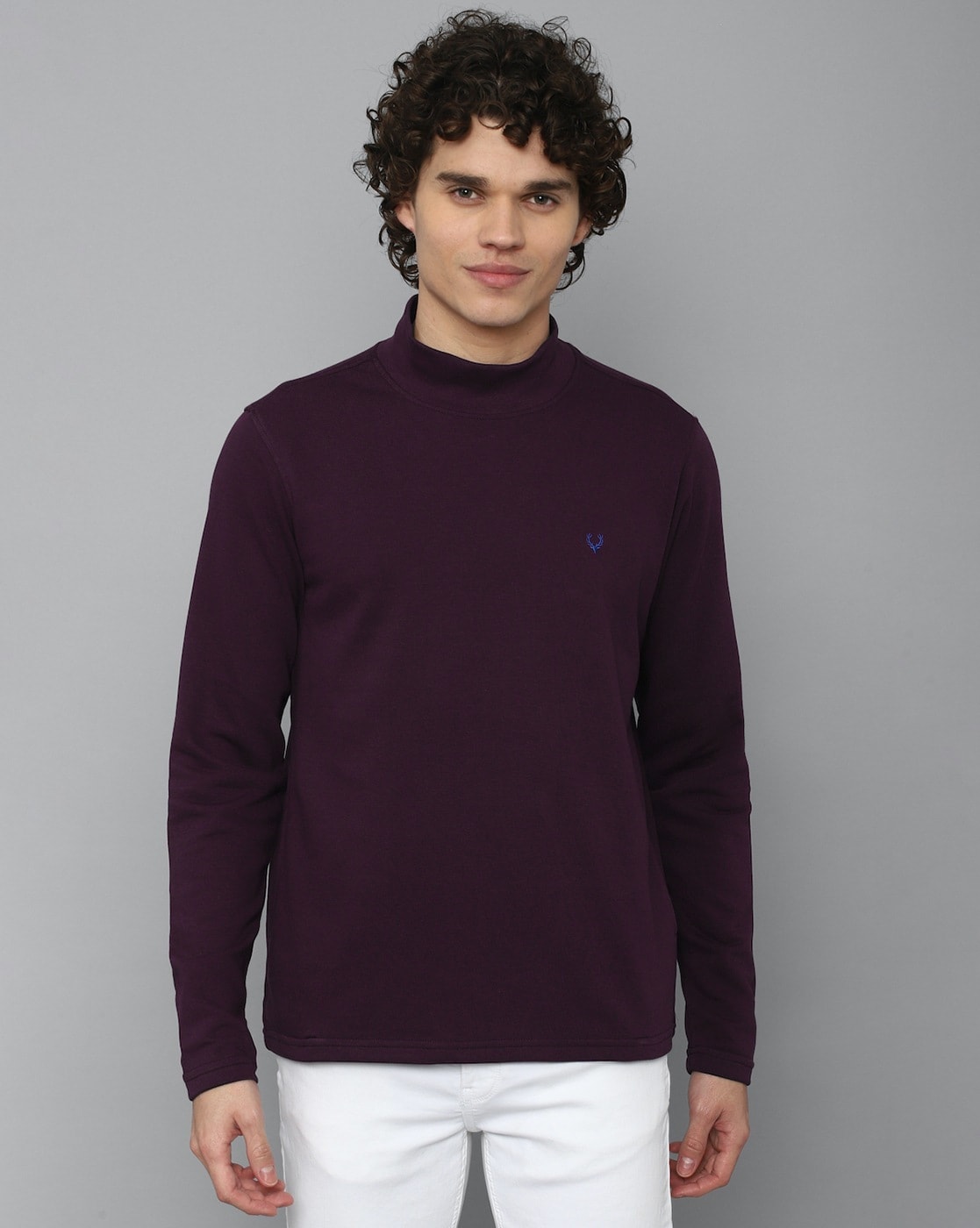 Allen solly best sale maroon sweatshirt