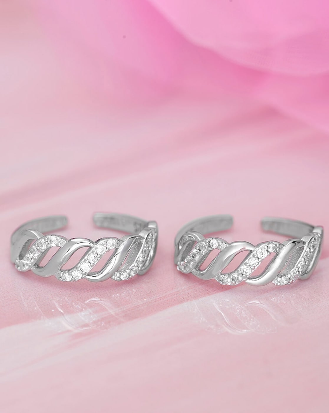 Oxidised German silver Trendy Toe rings -03 | Fusion Vogue