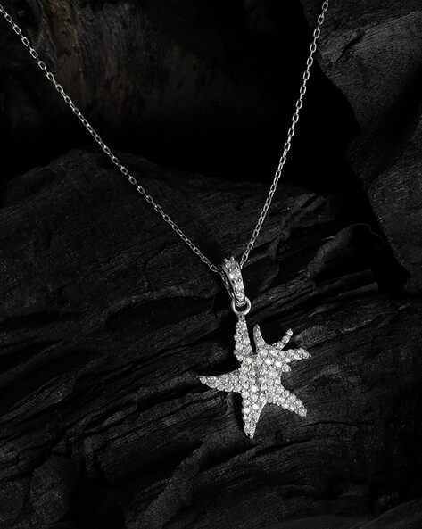 White Ice Diamond Starfish Necklace | PD Jewellery & Gifts