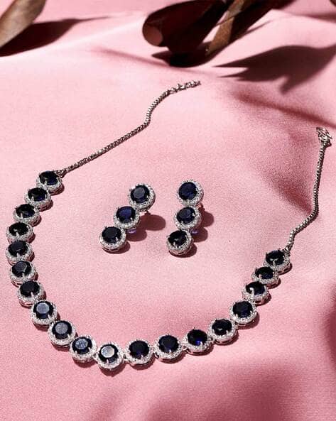 Oxidised Silver Plating Brass Half Mandala Design Wing Drops Long Necklace Chain for Women and Girls