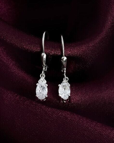 Voylla Sterling Silver Drop Earrings